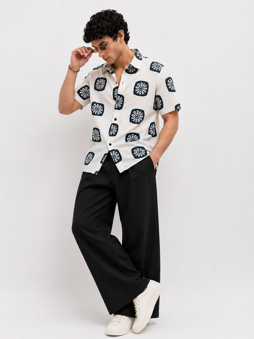 Celestial Motif Shirt – White Edition