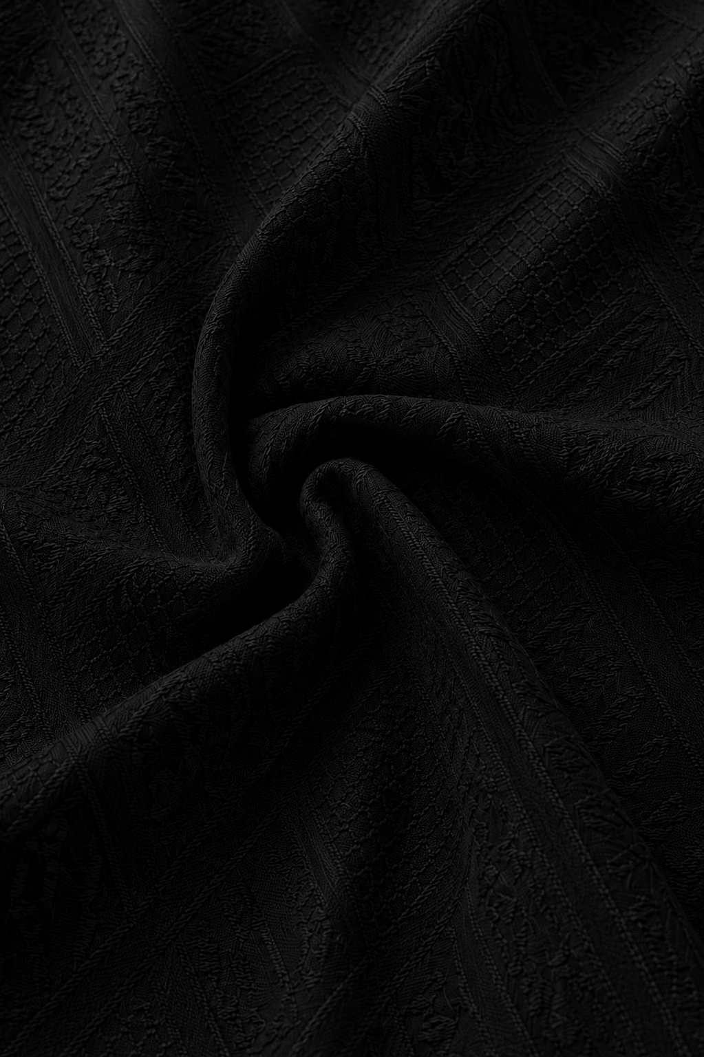 "Onyx Weave Shirt – Black Jacquard Edition"