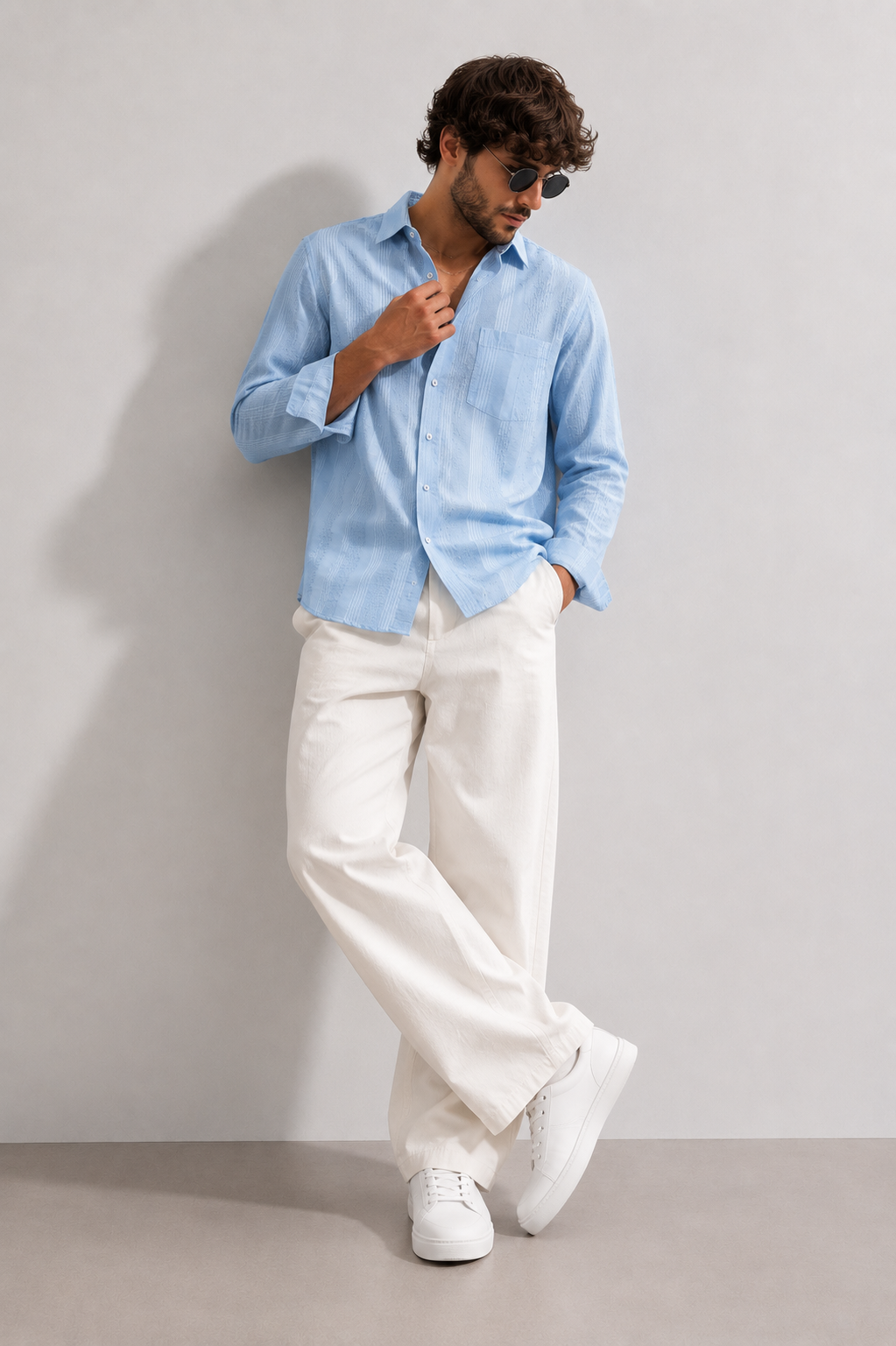 Skyline Jacquard Shirt – Sky Blue Edition