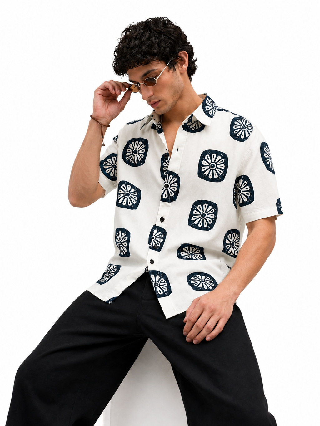 Celestial Motif Shirt – White Edition