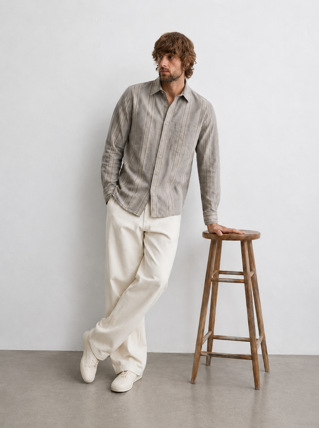 Ashen Loom Shirt – Stone Grey Edition