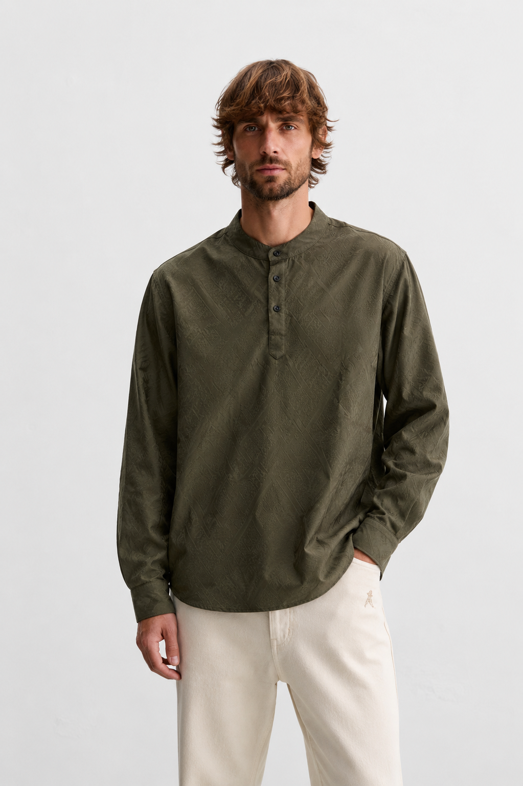 Olive Heritage Short Kurta