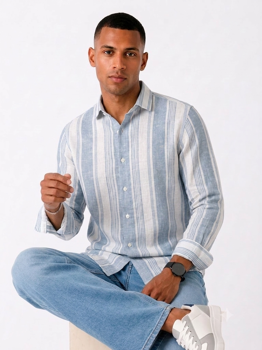 Harbor Line Shirt – Blue Stripe Edition