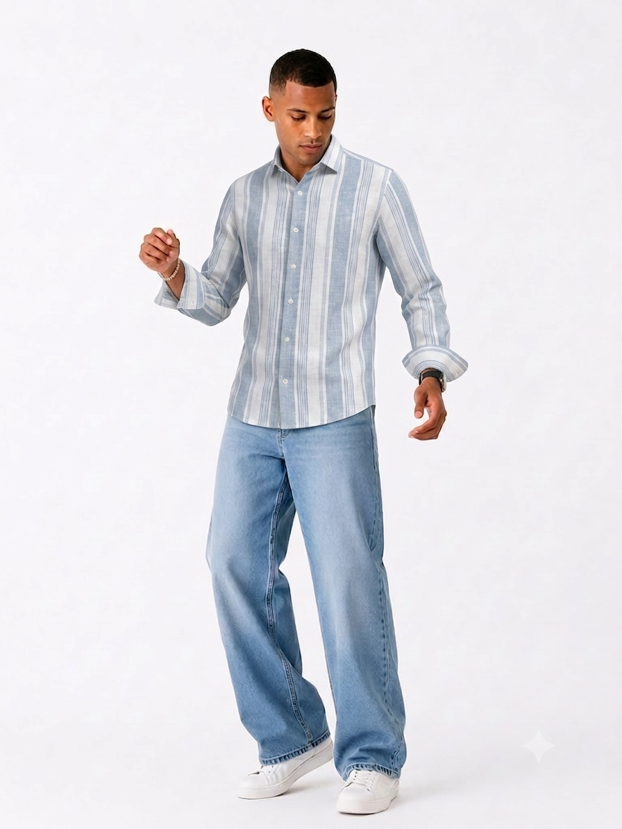 Harbor Line Shirt – Blue Stripe Edition