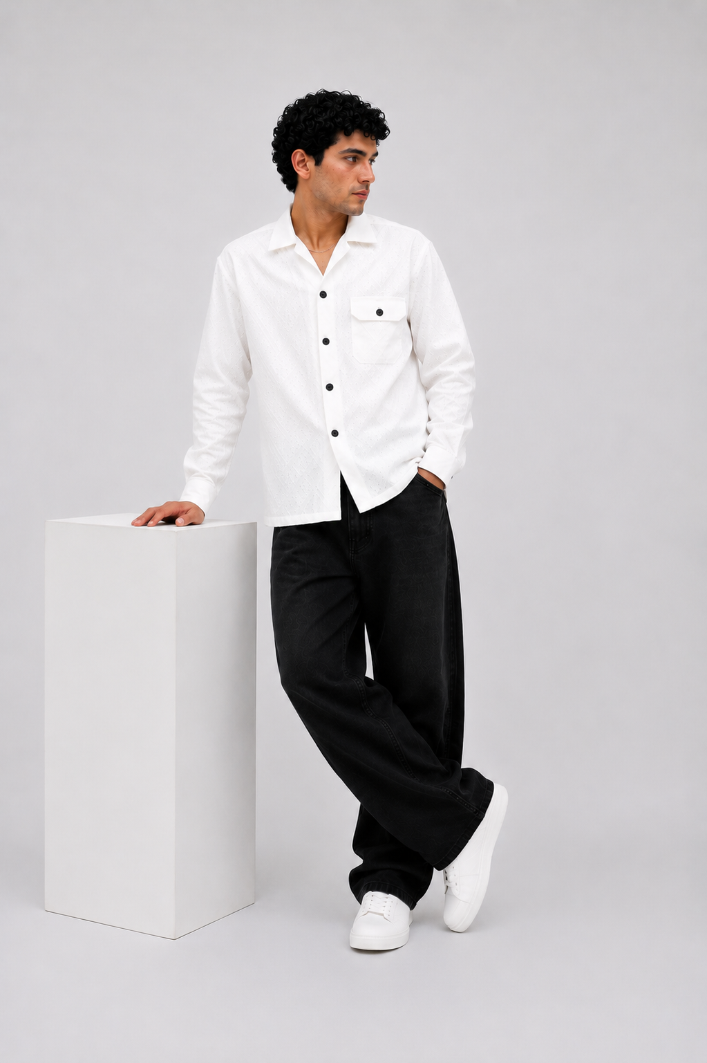 Aurelio Jacquard Cotton Shirt