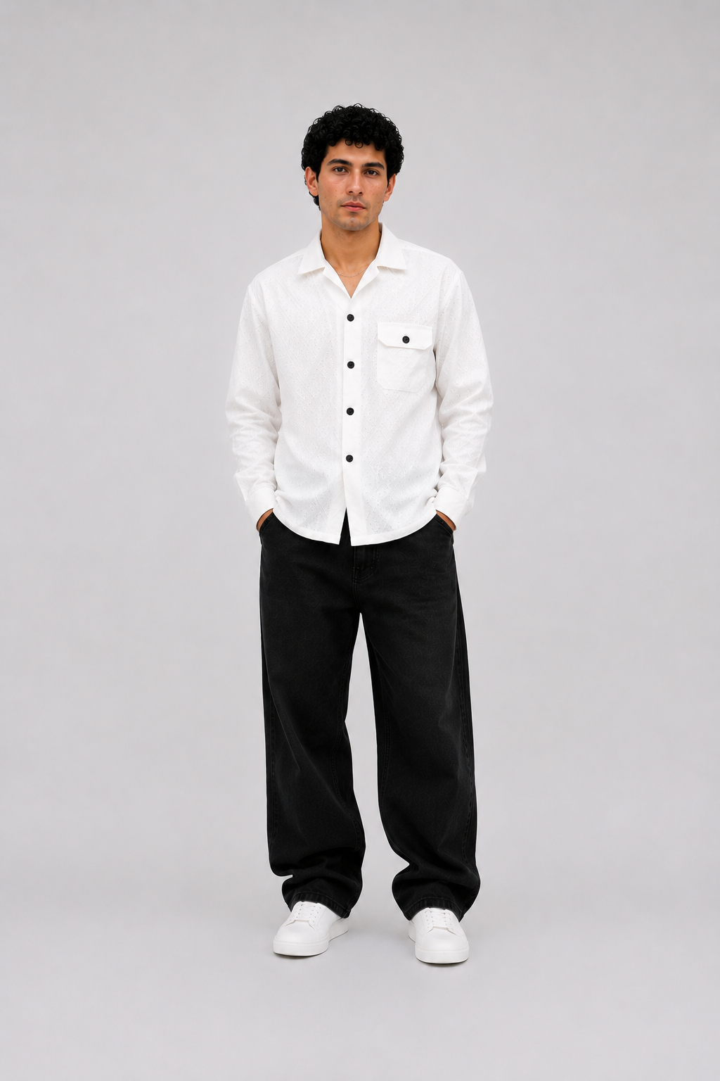 Aurelio Jacquard Cotton Shirt
