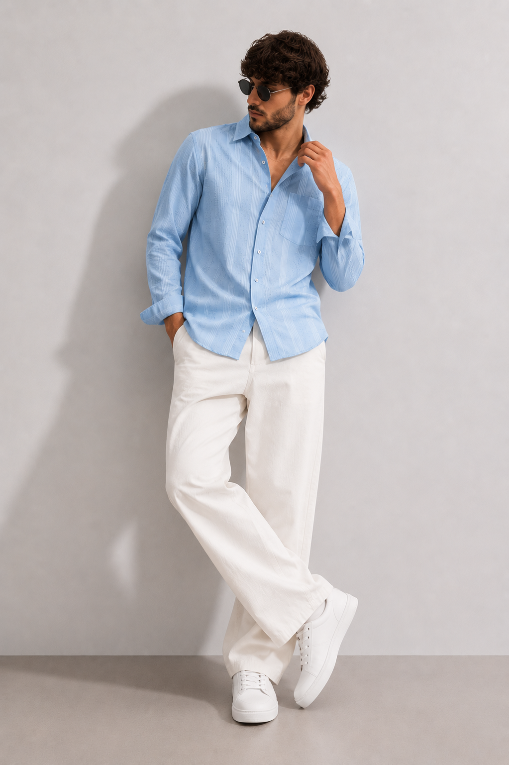 Skyline Jacquard Shirt – Sky Blue Edition