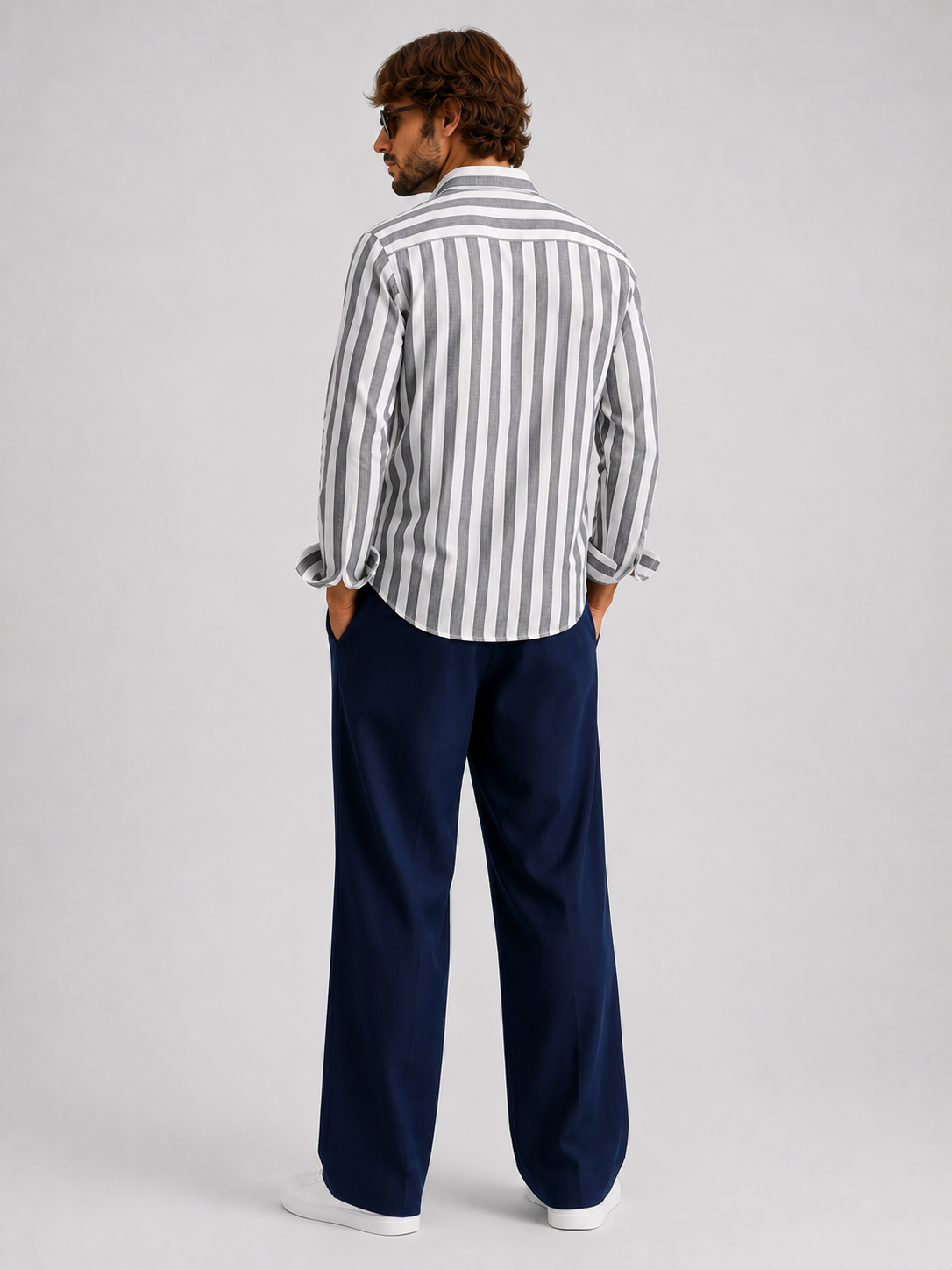 Monaco Stripe Shirt – Charcoal Edition