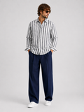 Monaco Stripe Shirt – Charcoal Edition