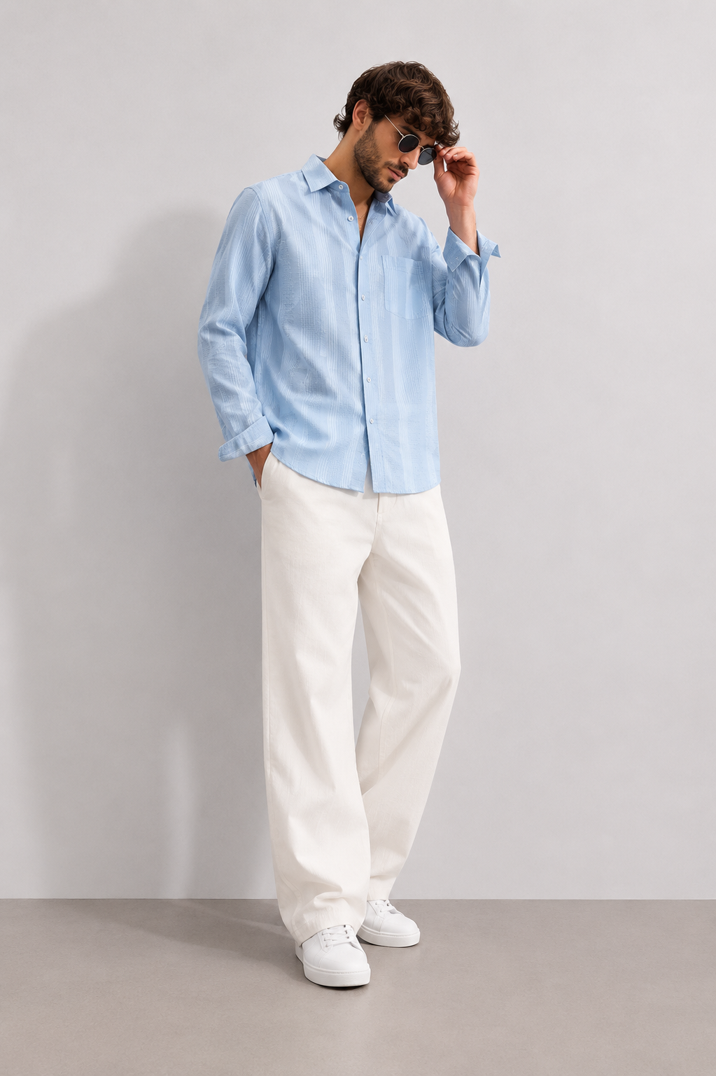 Skyline Jacquard Shirt – Sky Blue Edition