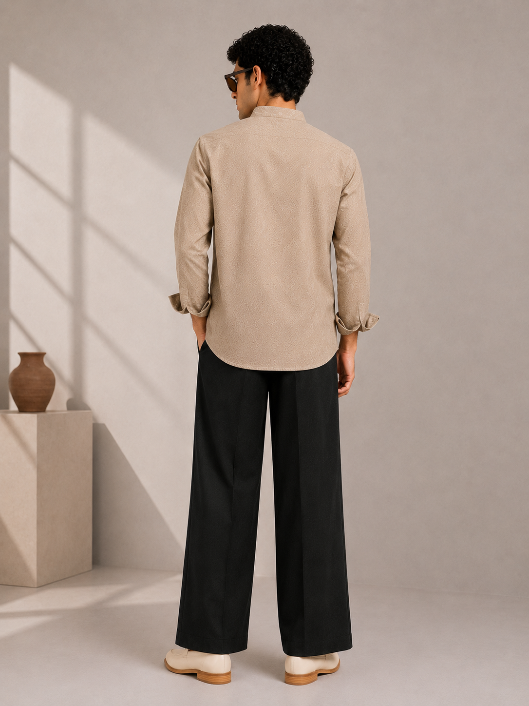 Beige Sovereign Kurta