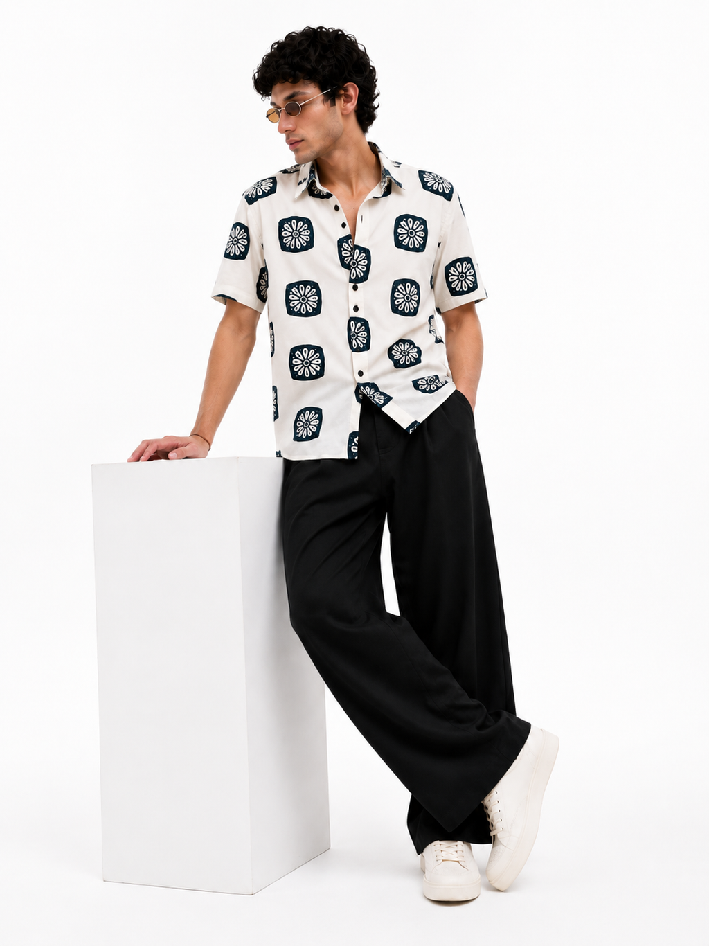 Celestial Motif Shirt – White Edition