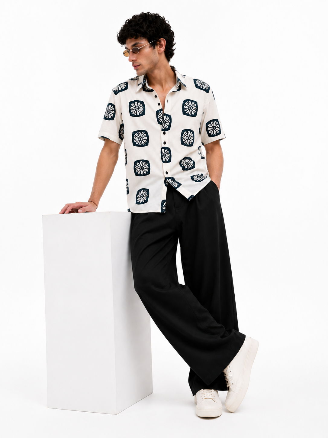Celestial Motif Shirt – White Edition
