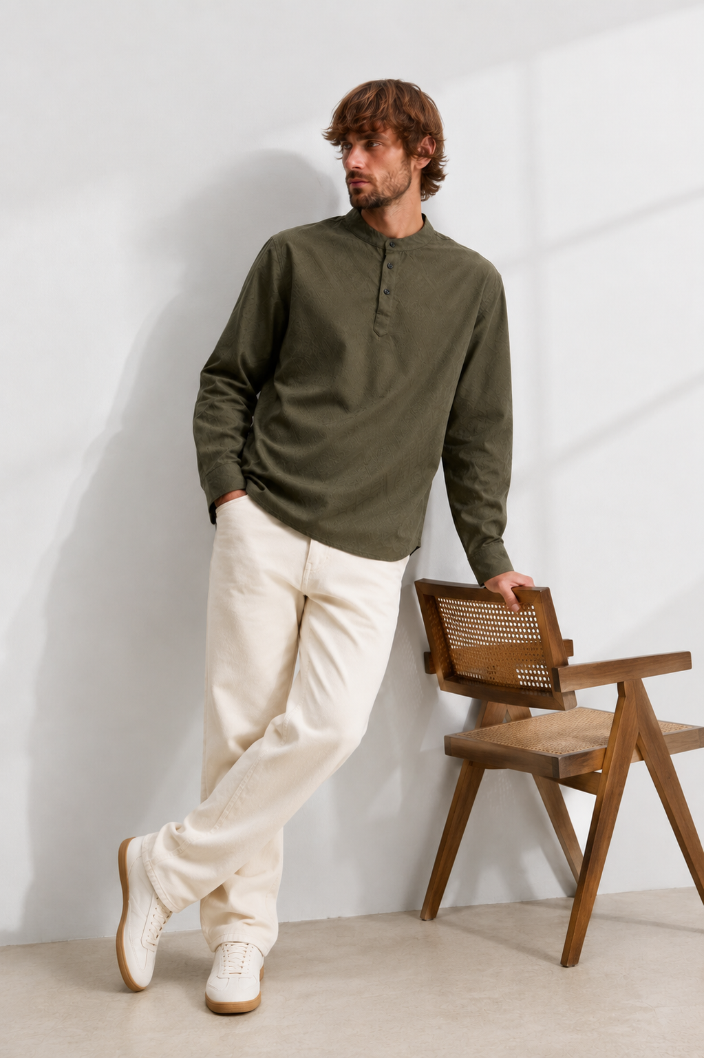 Olive Heritage Short Kurta