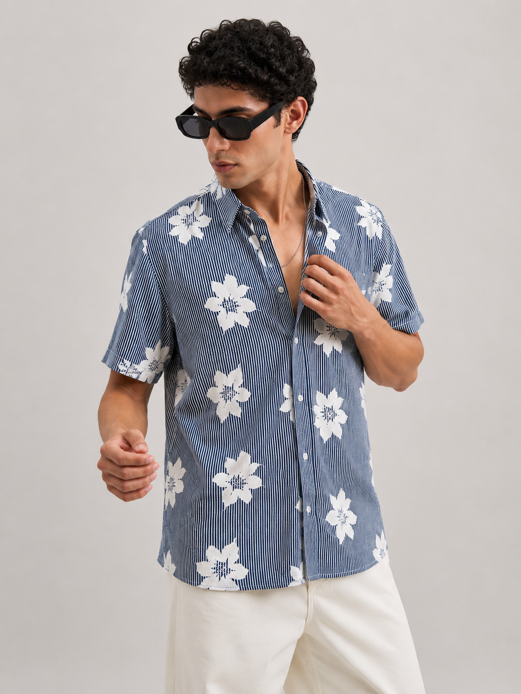 Coastal Bloom Shirt – Blue Edition